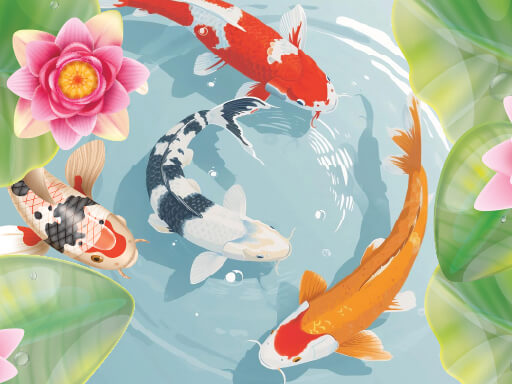Koi Fish Pond - Idle Merge Game Cover